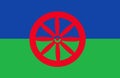 flag of Itinerant peoples of Europe Hungarian Roma. flag representing ethnic group or culture, regional authorities. no flagpole.