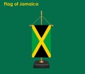 Flag Of Jamaica, Jamaica flag, National flag of Jamaica. Table flag of Jamaica Royalty Free Stock Photo