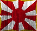 Flag of Japan Ground Self-Defense Force Regiment on texture. Concept collage