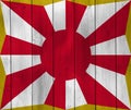 Flag of Japan Ground Self-Defense Force Regiment on texture. Concept collage