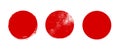 Flag of Japan with grunge circle stamp background brush. Japanese paint circle vector round texture shape illustration. Royalty Free Stock Photo