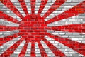 Flag of Japanese Navy on a brick wall
