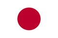 flag of Japonic peoples Japanese people. flag representing ethnic group or culture, regional authorities. no flagpole. Plane Royalty Free Stock Photo