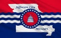 Flag of Jefferson City in Missouri, USA Royalty Free Stock Photo