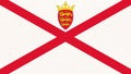Flag of Jersey. Bailiwick of Jersey flag on fabric surface