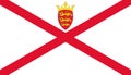 Flag of Jersey. Bailiwick of Jersey flag. illustration of symbol