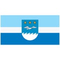 Flag of Jurmala city, Latvia. Vector ilustration