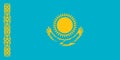 Flag of Kazakhstan, Kazakh national flag vector illustration Royalty Free Stock Photo