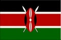 flag of Kenya. National Kenyan flag on fabric surface. African country