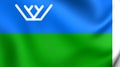 Flag of the Khanty-Mansi Autonomous Okrug, Russia.