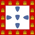 Glossy glass former Flag of King Afonso III 1248