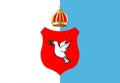 Glossy glass former Flag of the Kingdom of Fiji 1871Ã¢â¬â1874, which features the dove utilized on the coat of arms.