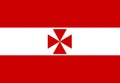 Glossy glass Flag of the Kingdom of Rimatara independent until 1901