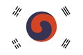 flag of Koreanic peoples Koreans. flag representing ethnic group or culture, regional authorities. no flagpole. Plane layout,