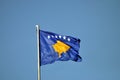 Flag of Kosovo background photography Royalty Free Stock Photo