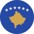 Flag of Kosovo Europe vector illustration