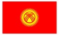 Flag of Kyrgyzstan. Kyrgyz national symbol in official colors. Template icon. Abstract vector background