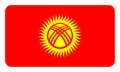Flag of Kyrgyzstan. Kyrgyz national symbol in official colors. Template icon. Abstract vector background