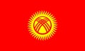 Kyrgyzstan vector flag. National symbol of Kyrgyzstan