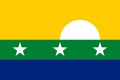 flag of Latin Americans Nueva Espartans. flag representing ethnic group or culture, regional authorities. no flagpole. Plane