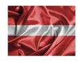 Flag Latvia silk fabric background ancient national patriotic