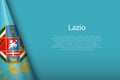 flag Lazio, region of Italy, isolated on background with copyspa