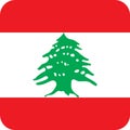 Flag Lebanon illustration vector eps