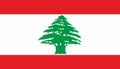Flag of Lebanon. lebanese flag on fabric surface. Lebanese Republic