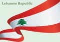 Flag of Lebanon, Lebanese Republic, vector illustration.