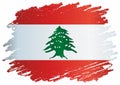 Flag of Lebanon, Lebanese Republic, vector illustration.