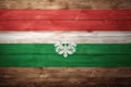 flag of lebanon painted on old wooden plank texture background, Tajikistan flag on vintage wood wall. Horizontal panoramic banner Royalty Free Stock Photo