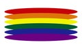 LGBT flag illustration. Rainbow flag.Flag of lesbian, gay, bisexual and transgender people.Flag of freedom.