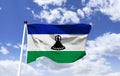 Flag of Lesotho, symbol Sotho ethnic group Royalty Free Stock Photo
