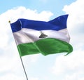 Flag of Lesotho Royalty Free Stock Photo