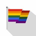 Flag LGBT icon, flat style
