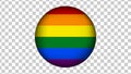 flag of LGBT progress pride rainbow isolated on transparent background original color icon.