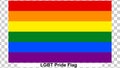 flag of LGBT progress pride rainbow isolated on transparent background original color icon