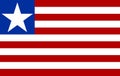 Flag of Liberia. Vector. Accurate dimensions, element proportions and colors