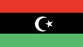 Flag of Libya, abstract flag of strips.