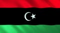 The flag of Libya. Shining silk flag of Libya. High quality render. 3D illustration