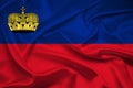 Flag Of Liechtenstein, Liechtenstein flag, National flag of Liechtenstein. fabric flag of Liechtenstein