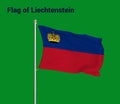 Flag Of Liechtenstein, Liechtenstein flag, National flag of Liechtenstein. Pole flag of Liechtenstein