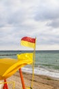 Flag of lifeguards on the Black Sea Royalty Free Stock Photo