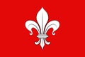Flag of Lille in Nord of Hauts-de-France is a Region of France