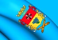 Flag of Linares, Chile. Royalty Free Stock Photo