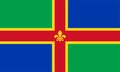 Flag of Lincolnshire or Lincs Ceremonial county England, United Kingdom of Great Britain and Northern Ireland, uk Saint George` Royalty Free Stock Photo