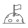 Flag Line Style vector icon which can easily modify or edit Royalty Free Stock Photo
