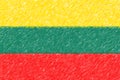 Flag of Lithuania background o texture, color pencil effect.