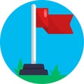 Flag location pin map start icon