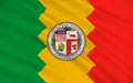 Flag of Los Angeles City, California, USA